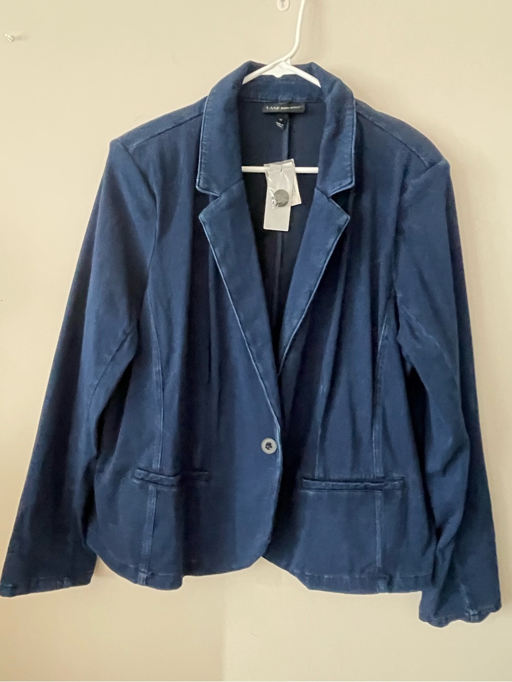 NWT Lane Bryant Faux Denim Cotton Blazer-Size 22